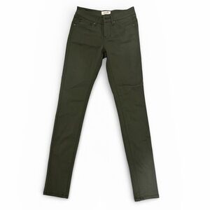 Bootlegger Olive Green Pants - Curvy Skinny - Army Green - 25 x 31